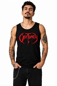 Camiseta Regata Masculina Obituary Logo Death Metal 100% Algodão