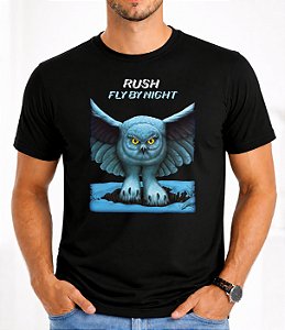Camiseta Rush Fly by Night Rock em Algodão 100% Fio 30.1 Premium