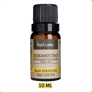 Oléo Essencial Bergamota Via Aroma 10ml 100% Puro P/ Difusor
