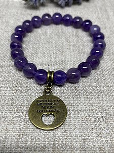 Pulseira de Pedra Natural Ametista - Proteção, Fortalecer a Espiritualidade e Cura