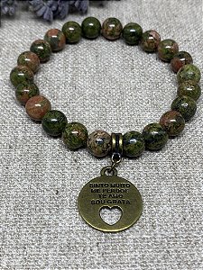 Pulseira de Pedra Natural Unakital - Cura Energética, Fortalecimento da Espiritualidade e Equilíbrio Físico