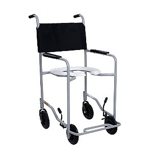 Cadeira de Rodas para Banho CDS201 Preta Até 85Kg - CDS