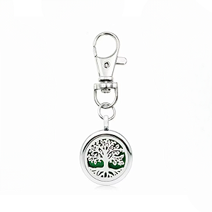 Chaveiro Difusor - Pingente 21mm - Árvore da vida - Prateado - Liga de Zinco