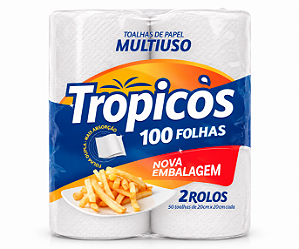 Toalha de Papel Trópicos Folha Dupla