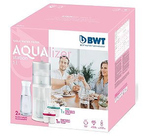 Estação de Purificação de água AQUAlizer BWT com Filtros de Magnêsio , Filtro de Zinco + Magnêsio e Garrafas