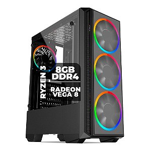 Computador Gamer, RYZEN 3 3200G, 8GB DDR4, SSD 120GB ou HD 500GB, 450W