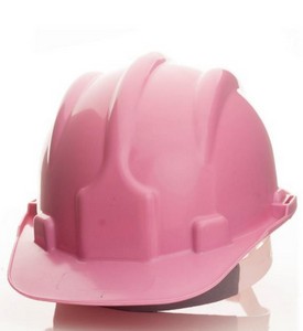 Capacete Segurança Rosa Plastcor com carneira