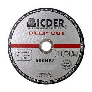 Disco De Corte 4.1/2 Deep Cut Steel - Icder