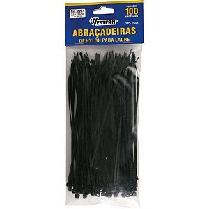 Abraçadeira  Nylon 200mm X 4,8mm Preto