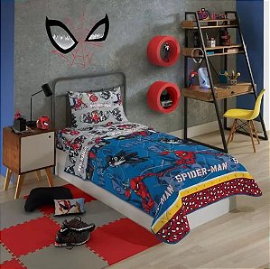 Edredom Infantil Dupla Face Microfibra - Homem Aranha