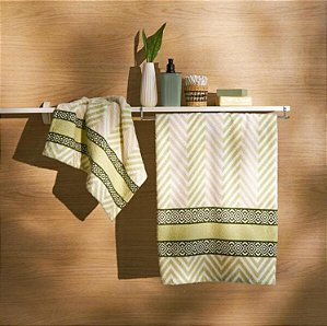 Toalha de Rosto Felpuda Estampada - 3 peças