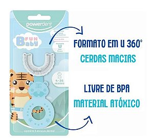 Escova de Dente Infantil, Azul 4 a 36 meses - Fun Baby