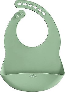 Babador em Silicone com Pega-Migalhas Verde - Buba