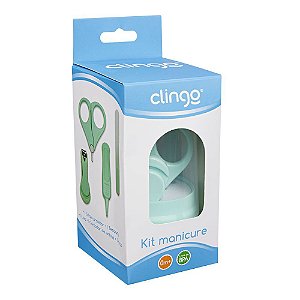 Kit Manicure para Bebês e Crianças Verde, Clingo