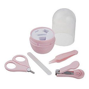 Kit Manicure para Bebes e Crianças Rosa - Clingo