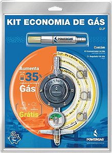 Kit Economia de Gás de Cozinha+Regulador 1 Kg Powergás