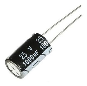 Capacitor Eletrolítico 1000uF x 25V 105 Graus