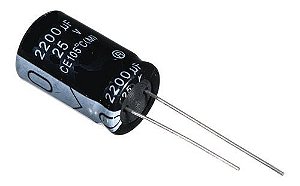 Capacitor Eletrolítico 2.200uF x 25V 105 Graus