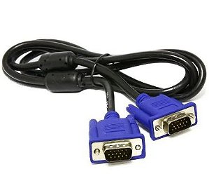 Cabo VGA Macho+ VGA Macho c filtro - preto 1,5m