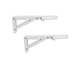 Kit 2 Suportes Mão Francesa Dobrável Retratil 40cm 16''
