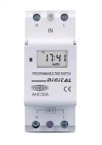 Temporizador Timer Digital Tomzn Trilho Din 24v 30a Ac/dc