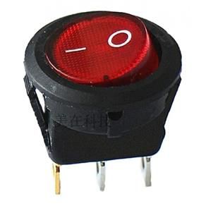 Chave Gangorra Redonda On/off Kcd1-106n 10/6a 250v Vermelha