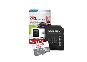 Cartão de Memória 64GB Sandisk Ultra Plus C10