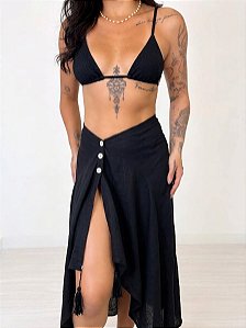 Pareô com botão - Preto