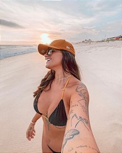 Biquíni Marcelle -  Bicolor Preto e Caramelo