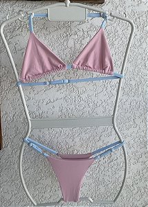 Biquíni Luiza - Bicolor Rosa e Azul