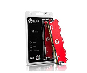 Memória HP V6 8 GB DDR4 2666MHz PC4-2666 CL18 - 7EH61AA#ABM