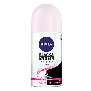 Desodorante Antitranspirante Nivea Roll On Invisible Black & White Clear 50ml