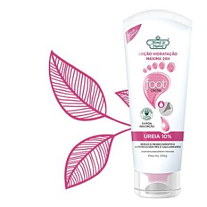 Loção Pés Flores & Vegetais Hidratação Máxima Uréia 10% Foot Cream 200g