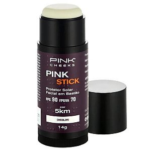 Protetor Solar Facial Pink Cheeks Stick Incolor FPS90 5km