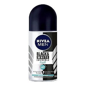 Desodorante Roll On Nivea Invisible Black & White Masculino 50ml