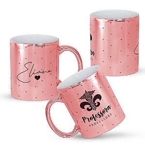 Caneca de Profissão Professora Pedagogia Com Nome Personalizada