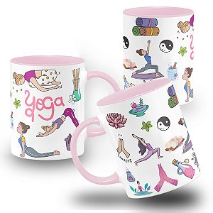 Caneca Profissão Yoga Professora Ioga Personalizada Com Nome