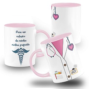 Caneca Medicina Personalizada Médica Nome Dra. Personalizado