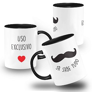 Caneca Casal Sr. Sabe Tudo Sra. Dona da Razão Color
