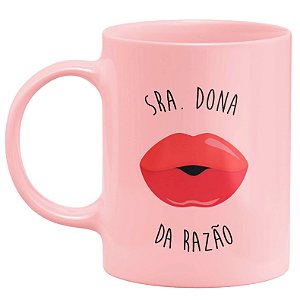Caneca Casal Sra. Dona da Razão Sr. Sabe Tudo candy colors
