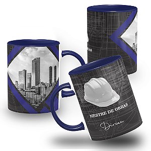 Caneca Profissão Mestre de Obras Personalizada com Nome