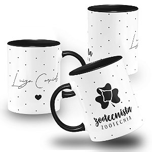 Caneca Zootecnista Profissão Zootecnia Personalizada com Nome