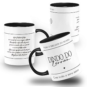 Caneca Melhor Dindo do Mundo Frase Personalizada