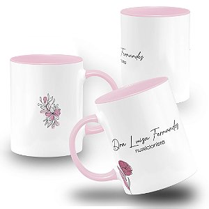 Caneca Medicina Personalizada Médica Nome Dra. Qualquer Profissão Feminina Personalizado