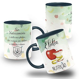 Caneca Nutricionita Profissão Nutrição Personalizada com Nome