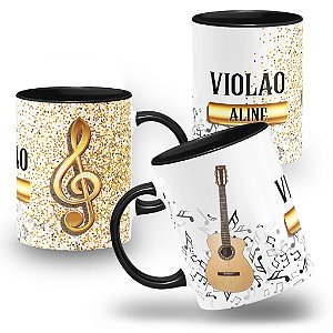 Caneca Violão Instrumento Musical Com Nome
