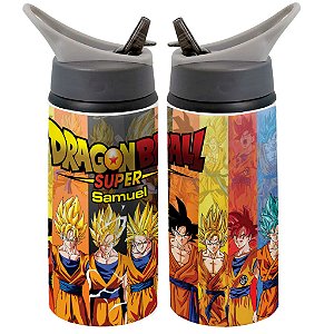 Garrafa Squeeze Goku Dragon Ball E Personagens Desenho Infantil 02