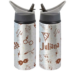Garrafa Squeeze Harry Potter hogwarts Desenho Filme Personalizada com Nome