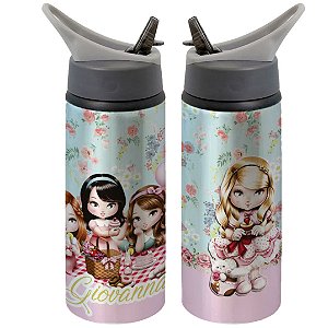 Garrafa Squeeze Jolie Boneca Personalizada com Nome