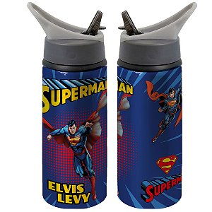 Garrafa Squeeze Superman Personalizada com Nome